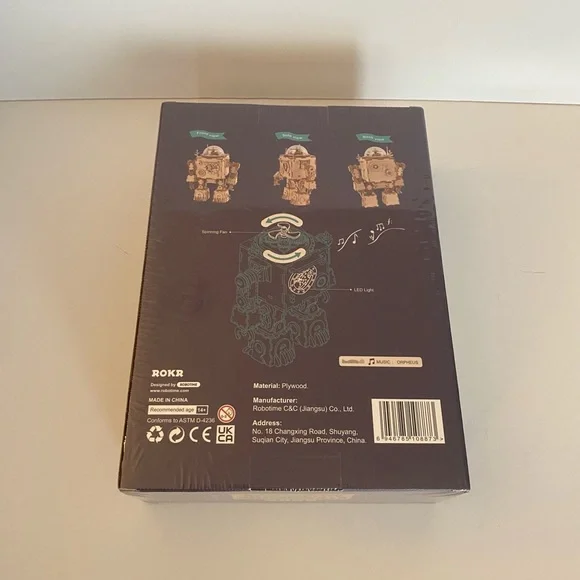 ROKR Steampunk Music Box Kit – Orpheus Robot DIY Wood Puzzle (New & Sealed) - Picture 4 of 4
